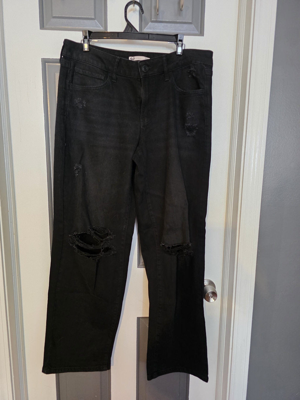 SO Black Distressed Women's Jeans